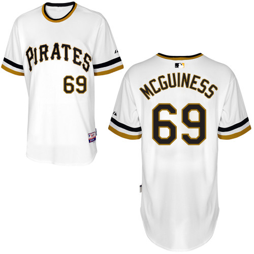 Chris McGuiness #69 MLB Jersey-Pittsburgh Pirates Men's Authentic Alternate White Cool Base Baseball Jersey
